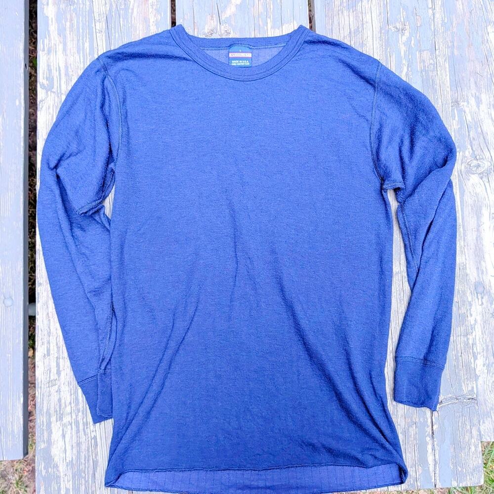 Medalist USA Made Thermal Base Layer Mens L Thermax Wool Blend Gorpcore Hiking